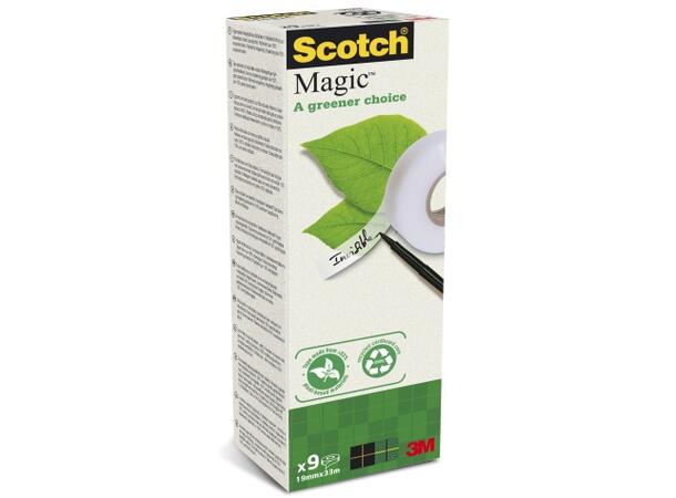 Tape SCOTCH® Magic 19mmx33m (9) pakke med 9 ruller 